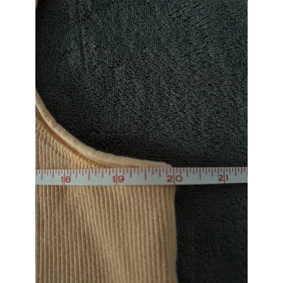 Vintage Lauren Ralph Lauren Womens XL Peach Ribbed Tank Top With Pocket - Picture 8 of 9